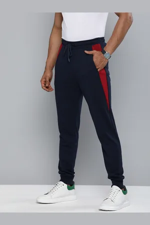 HARVARD Men Navy Blue Striped Joggers