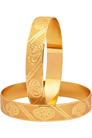 Shivansh Set Of 2 Gold-Plated & Textured Bangles