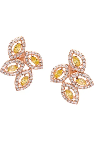 Anayra Jewellery White Circular Studs Earrings