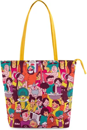 TEAL Multicoloured Printed Tote Bag