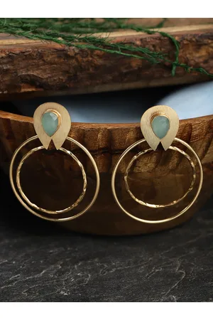 Berserk Gold-Toned Contemporary Drop Earrings