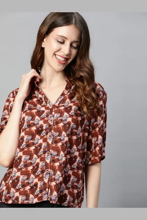 Mast & Harbour Women Brown Floral Print Casual Shirt