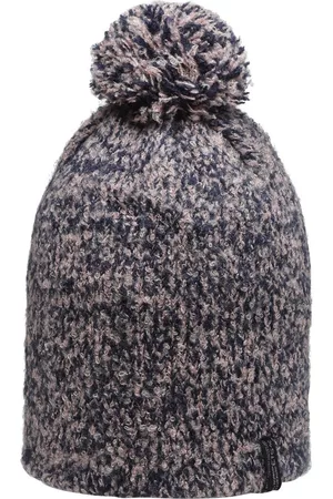 513 Clothing Women Pink & Grey Knit Beanie Cap