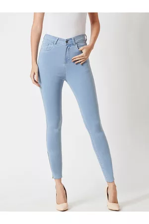Miss Chase Women Blue Skinny Fit High-Rise Clean Look Stretchable Jeans
