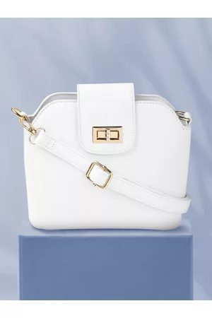 Lino Perros Women White Solid Sling Bag