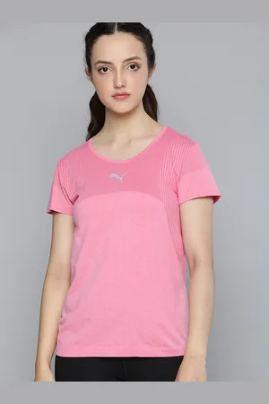 PUMA Women Pink Slim Fit evoKNIT Seamless dryCELL T-shirt
