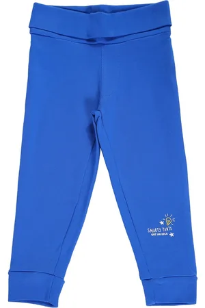 BodyCare Boys Blue Solid Cotton Track Pant