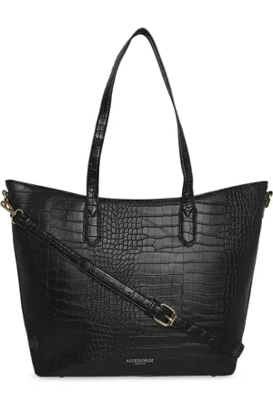 Accessorize London Women Faux Leather Daffodil Tote bag