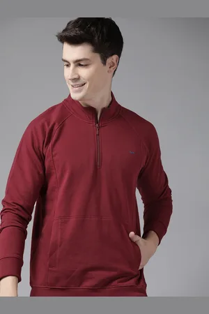 Park Avenue Men Maroon Sweatshirt