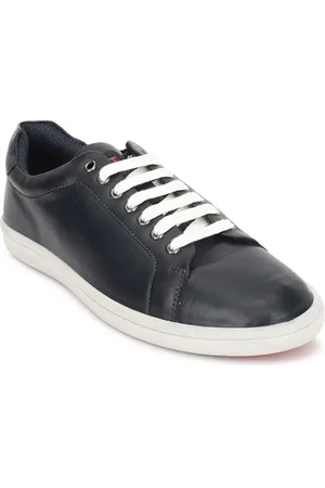 Louis Philippe Men Grey PU Sneakers