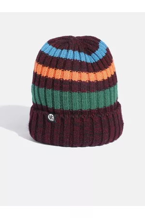 YK Kids Multicoloured Striped Beanie