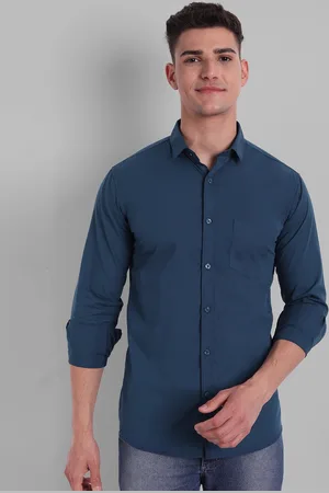Majestic Men Blue Slim Fit Casual Shirt