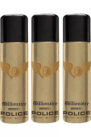 Police Men Set of 3 Millionaire Deodorant Body Spray - 200 ml Each