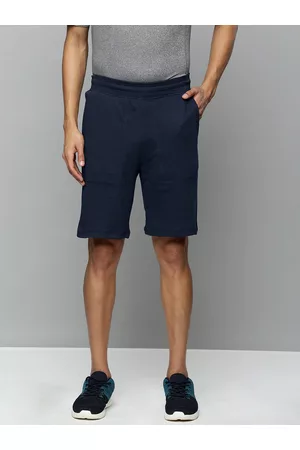 Skechers Men Navy Blue Sports Shorts with e-Dry Technology Technology