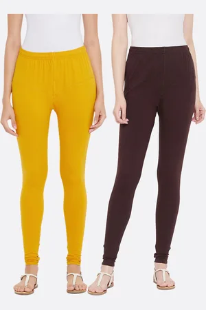 Tulsattva Women Pack Of 2 Solid Churidar-Length Leggings