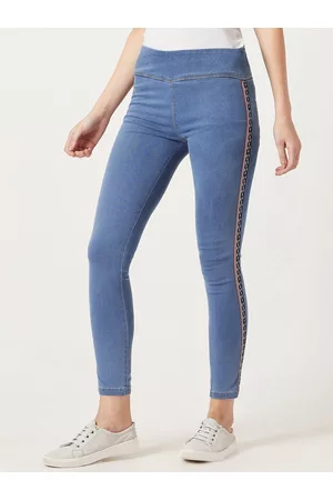Miss Chase Women Blue Denim Skinny Fit Jeggings