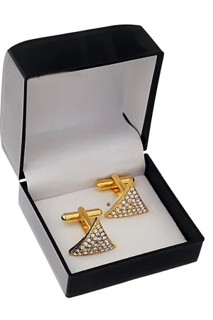 Lucky Jewellery Gold Plated Geometric Cufflink