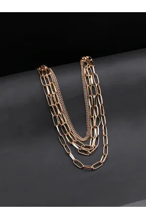Yellow Chimes Women Gold-Plated Statement Layered Necklace