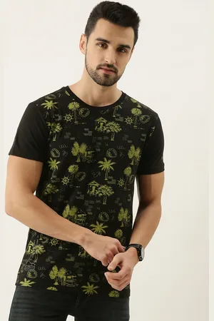 Peter England Men Black Printed T-shirt