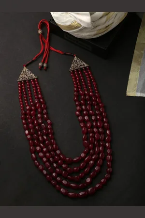 COSA NOSTRAA Men Red Brass Antique Necklace