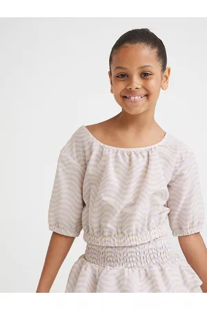 H&M Kids Purple Puff-Sleeved Top