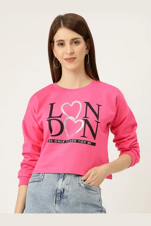 Sera Women Pink Printed Sweatshirt