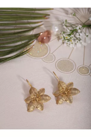 Berserk Gold-Plated Floral Drop Earrings