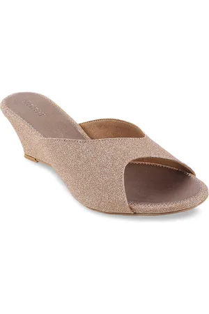 All Things Mochi Women Gold-Toned Solid Sandals