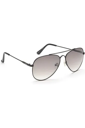 Idee Unisex Grey Lens & Black Aviator Sunglasses IRS1020C2SG