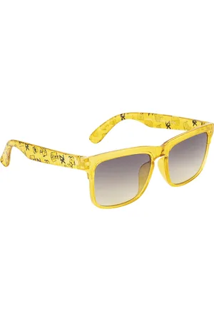 YK Unisex Kids Purple Lens & Yellow Wayfarer Sunglasses with UV Protected Lens