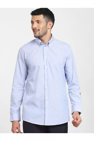 SELECTED Men Blue Slim Fit Printed Formal Shirt