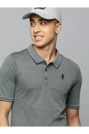 Skechers Men Charcoal Polo Collar T-shirt