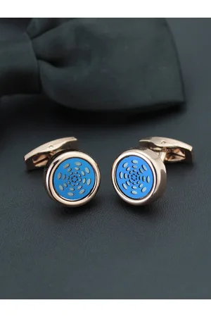 Kavove Blue & Gold-Toned Cufflink