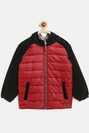 Cherry Crumble Unisex Kids Red Solid Padded Jacket