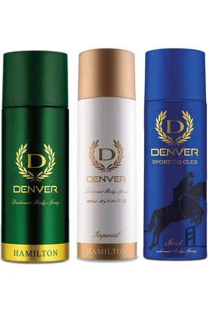 Denver Men Set of 3 Deodorant - Hamilton + Imperial + Sporting Club Goal- 200 ml Each