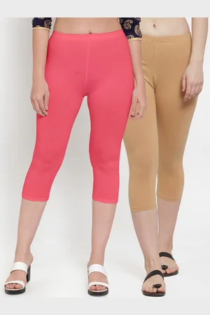 Jinfo Women Beige & Peach-Coloured Capris