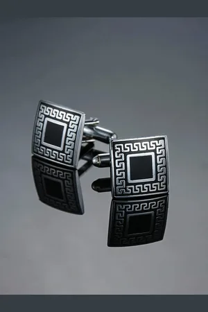 Peora Black Symbol Cufflinks