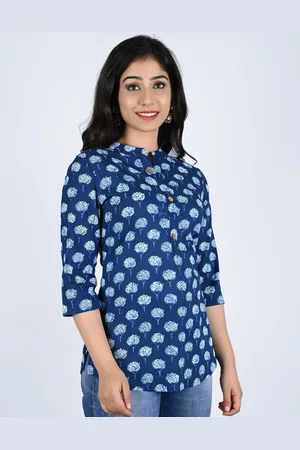 Kalini Women Blue & White Printed Tunic