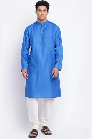 Fabindia Men Blue Kurta