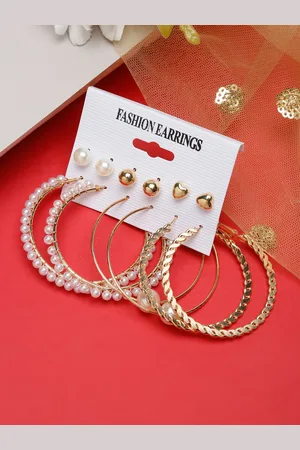 Celena Cole Gold-Plated Set of 6 Contemporary Hoop Earrings