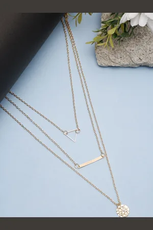 Celena Cole Gold-Toned Gold-Plated Layered Necklace