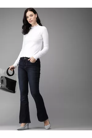 Moda Rapido Women Blue Bootcut Mid-Rise Clean Look Stretchable Jeans