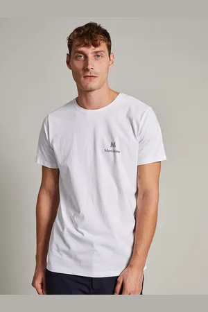 Matinique Men White Solid Cotton T-shirt