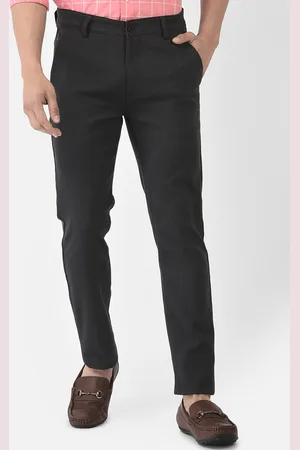 Crimsoune Club Men Grey Urban Slim Fit Cotton Trousers