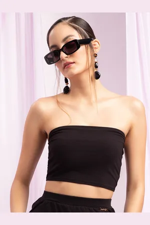 KENDALL + KYLIE Black Tube Crop Top