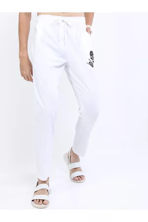 Highlander Men White Printed Track Pants