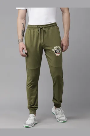 Ralph Lauren Men Olive Green Solid Joggers