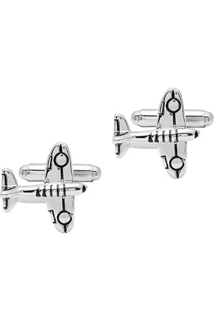 Bodha Silver-Toned Contemporary Cufflink