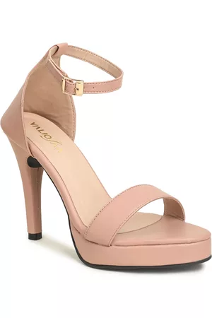 VALIOSAA Nude-Coloured Stiletto Heels with Buckles