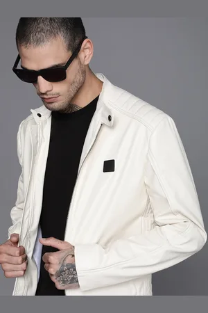WROGN Men Off-White Solid Open Front Jacket